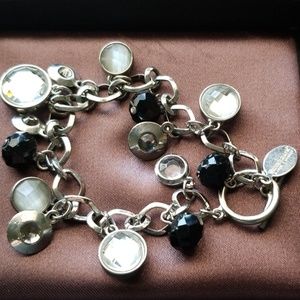 WHBM silver and black bracelet